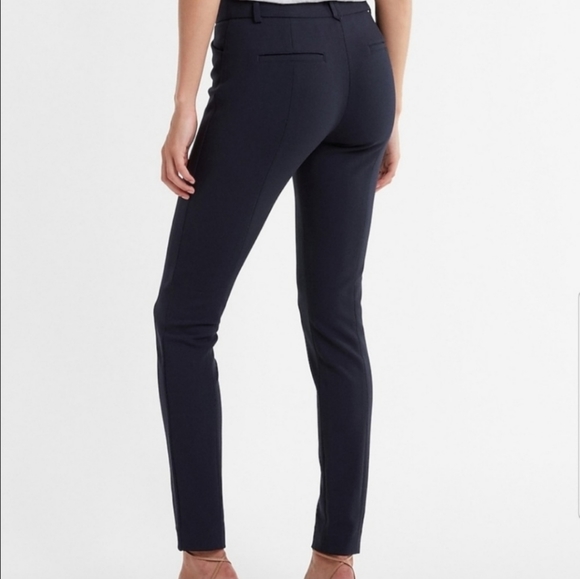 Express Blue Curvy Skinny High Rise Pants - Picture 2 of 8